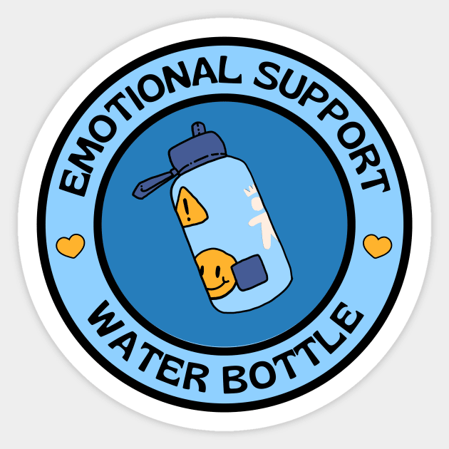 Emotional Support Water Bottle Sticker by Street Cat